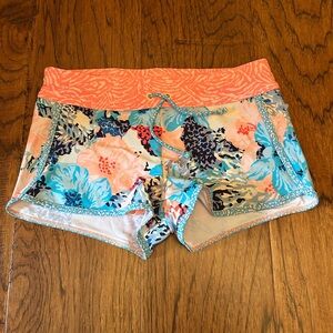NWOT Athleta Girl Floral Print Swim Board Shorts Size XL 14